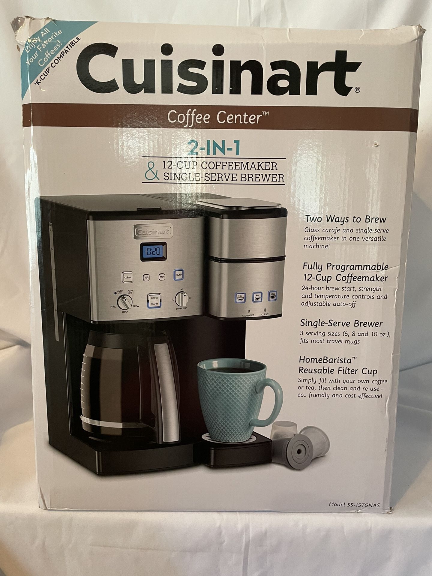 Cuisinart Coffee Maker – Single Serve + 12 Cup – Brand New