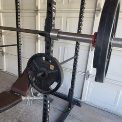Squat Rack With Weights 