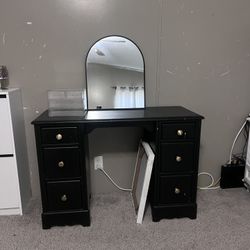 Black Vanity Desk 
