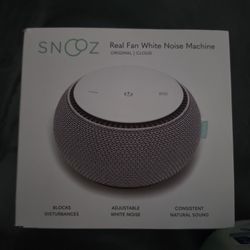 SNOOZ Smart White Noise Machine - Real Fan Inside for Non-Looping Sound