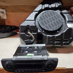 Fiat Beats Subwoofer And Factory Stereo