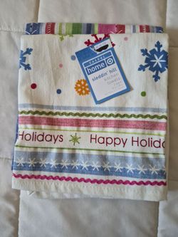 Happy Holidays Kitchen Towels New
