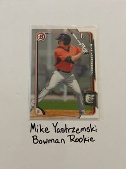 Mike Yastrzemski Atlanta Braves Outfielder Bowman Rookie Card.