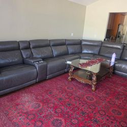 Leather Recliner Couches 6-8 Ppl (MOVING SALE)