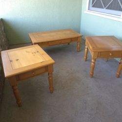 Coffee Table And Side Tables.
