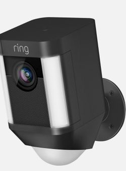 Ring spotlight  camera with  solar panel  and extra battery