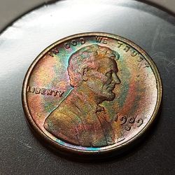 *** 1909-S ***AMAZING TONICS  COLOR COVER *** ART NOVELTY-RESTRIKS COIN*** Great US Lincoln Cent Wheat Penny.