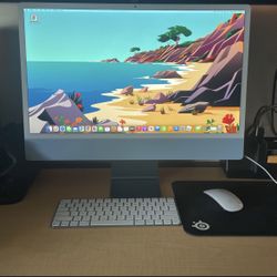 24" iMac® with Retina 4.5K display - Apple M1 - 8GB Memory - 256GB SSD - w/Touch ID (Latest Model) - Blue