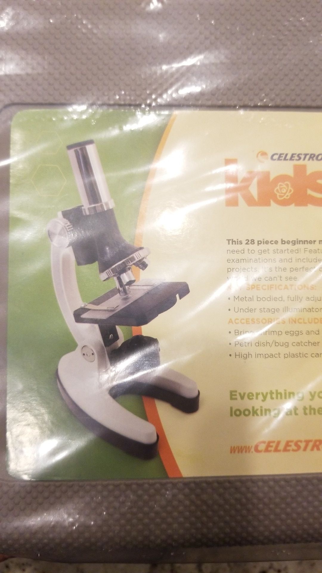 Kids microscope set science learning tool game christmas gift boys / girls