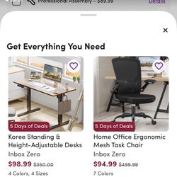 Standing Desk & chair