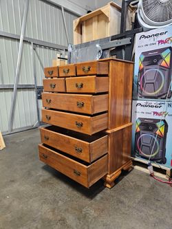 Tall Wooden Chest of Drawers