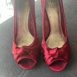 Red Lace Heels