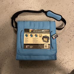 Crop in Style Messenger Tote Blue Shoulder/Messenger Bag 14in Padded Strap