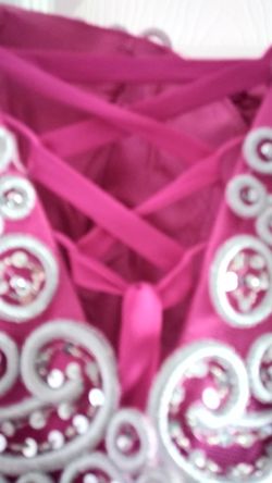 Fuscia long size large dress