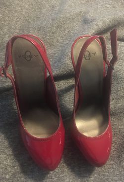 Joey red sling backs (6.5)