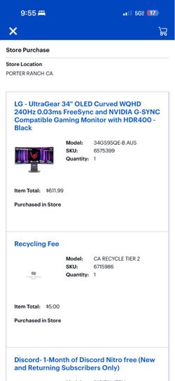 LG Ultra Gear Gaming Oled 34" curved monitor
