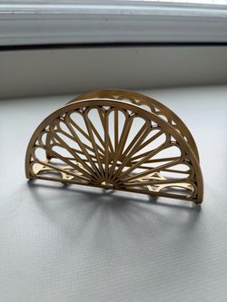 15 Gold Plastic Napkin Holder