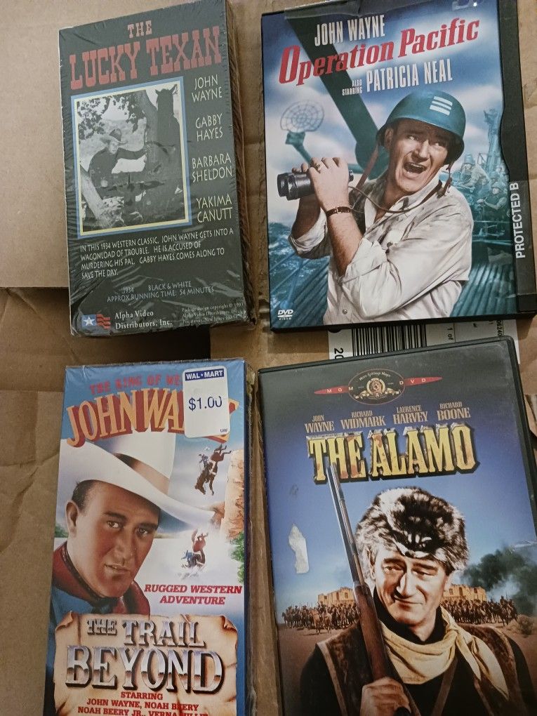 John Wayne Vhs And Dvd