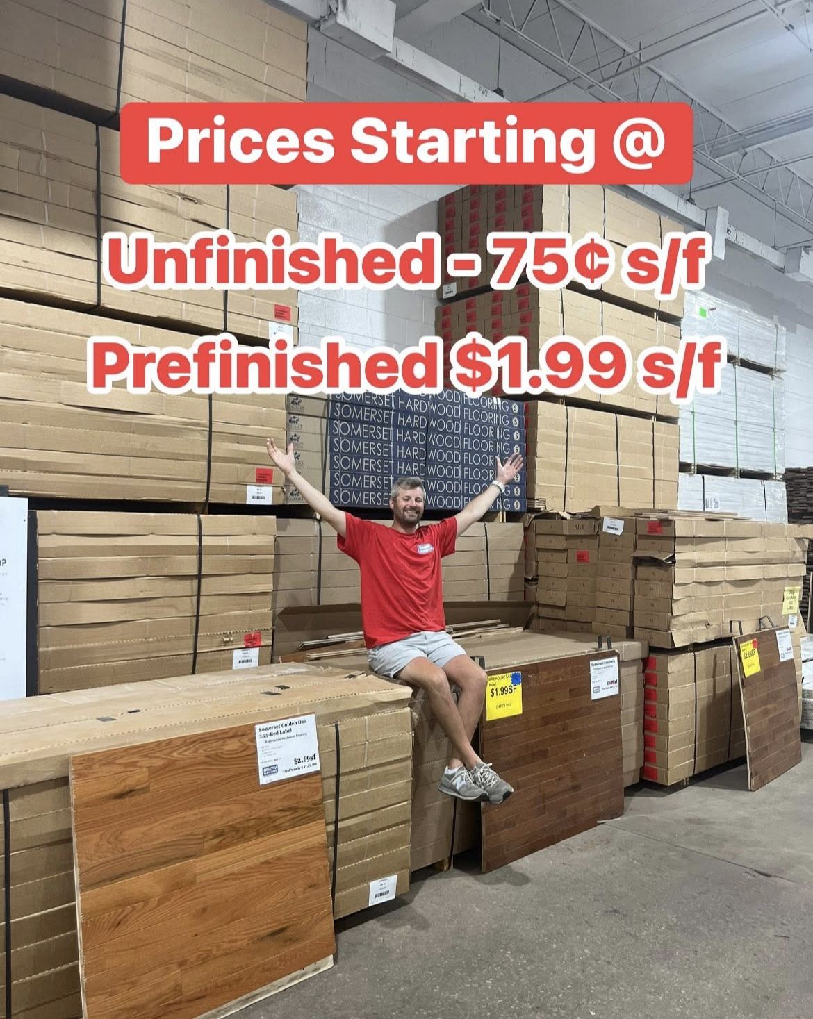 Hardwood Flooring Starting @ 75¢ A s/f