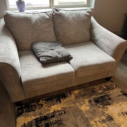 2 Piece Light Grey Couch Set 