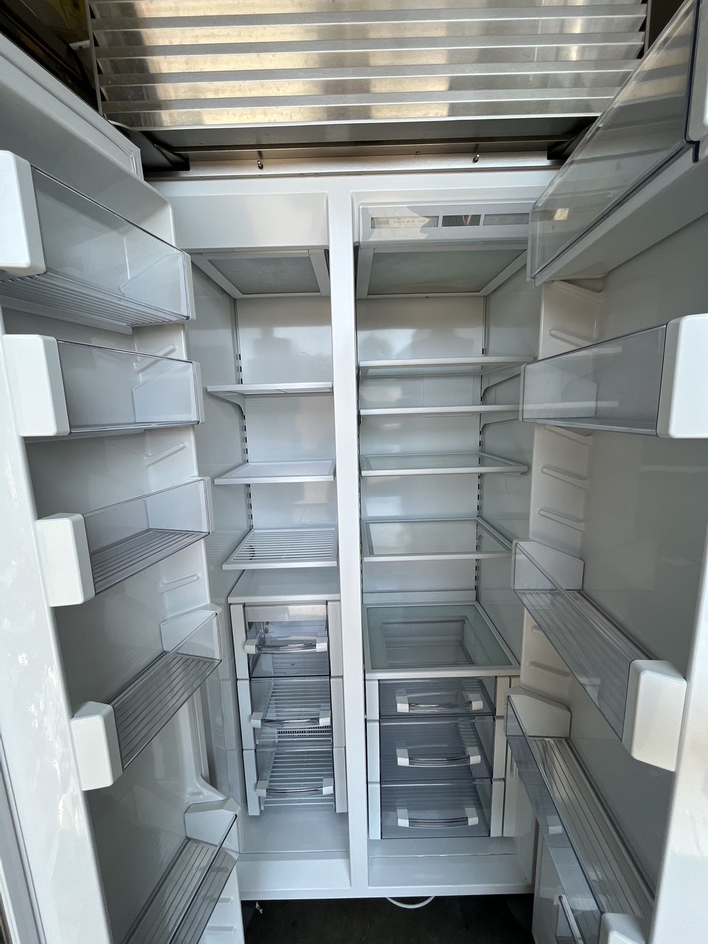 Sub Zero Built In 36” Stainless Steel Side By Side Refrigerator