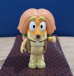 Bluey & Friends ~ INDY ~ Afghan Hound Hippie Dog 2.5" Figure