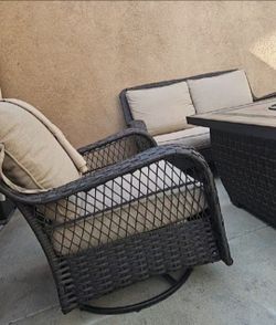Fire Pit Patio Set/conversation Set/outdoor Furniture/Cash Only