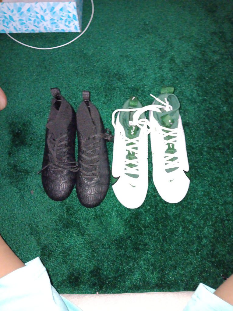 Football Shoes The Nike Size Is 8 And The Black One Is Size 38 Boht For 70