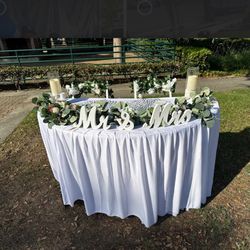 bride and groom's table