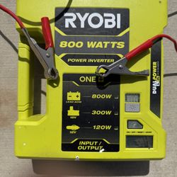Like New RYOBI Power Inverter 800 Watts