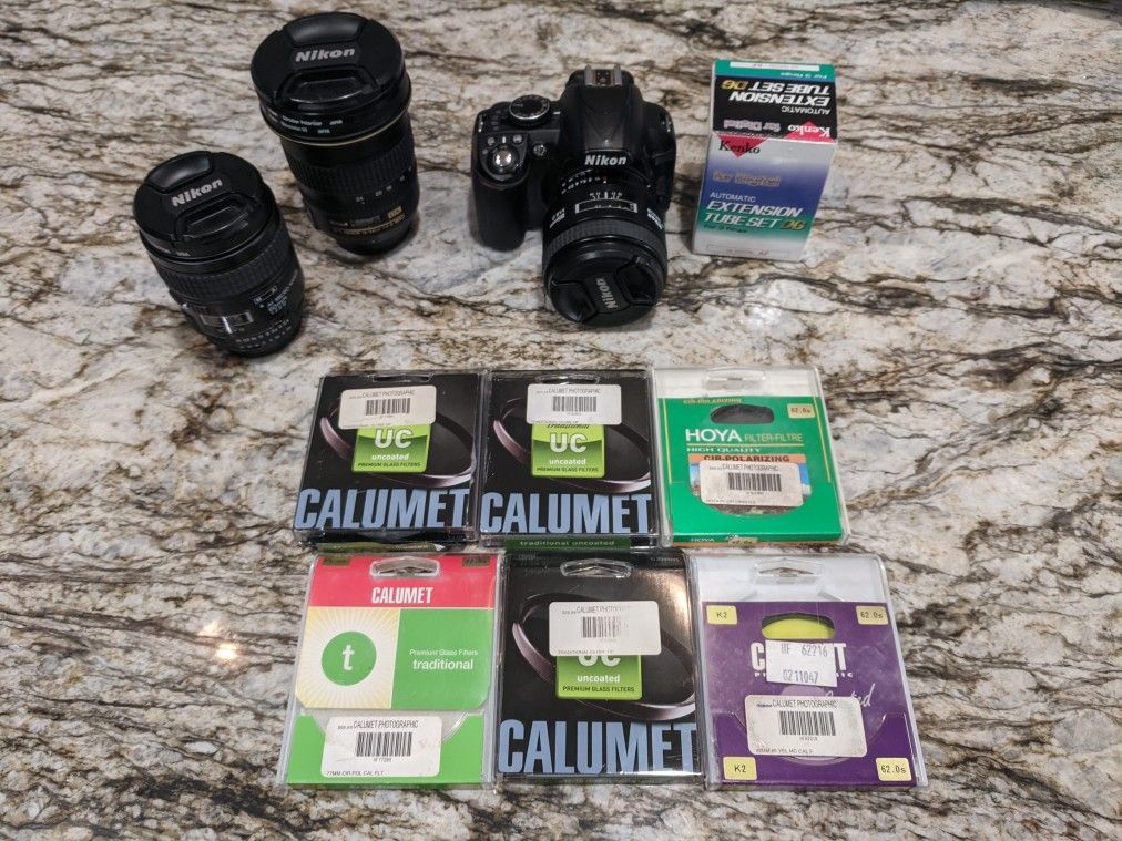 Nikon camera and lenses bundle