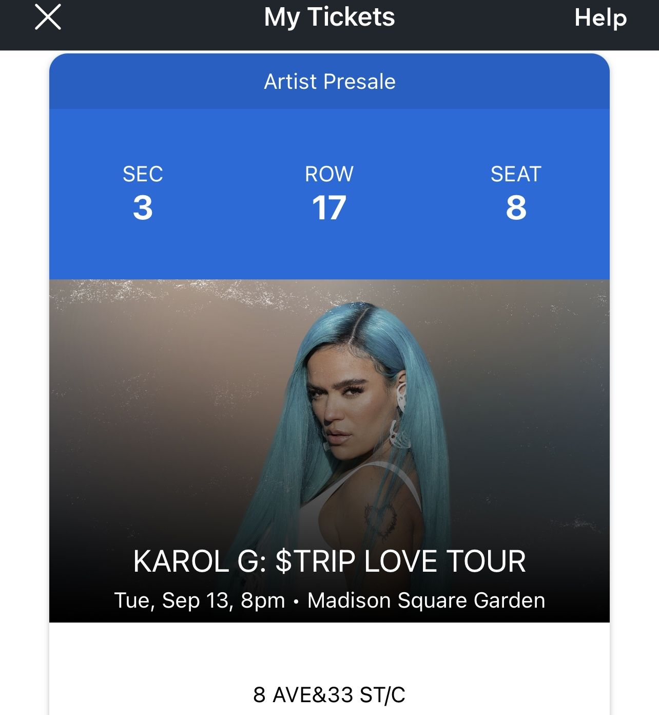 Karol G Strip Tour Tickets