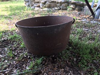 Old cast iron wash pot.