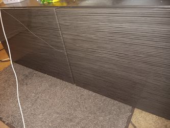 Sleek black cabinet