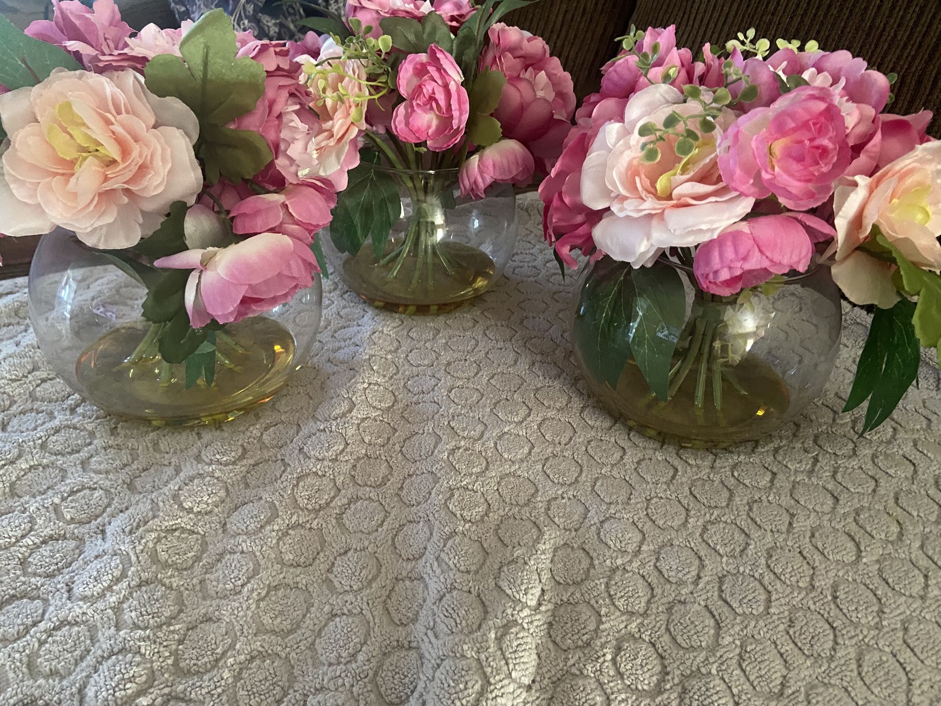 Pink Floral Arrangements - All 3 for $10.00
