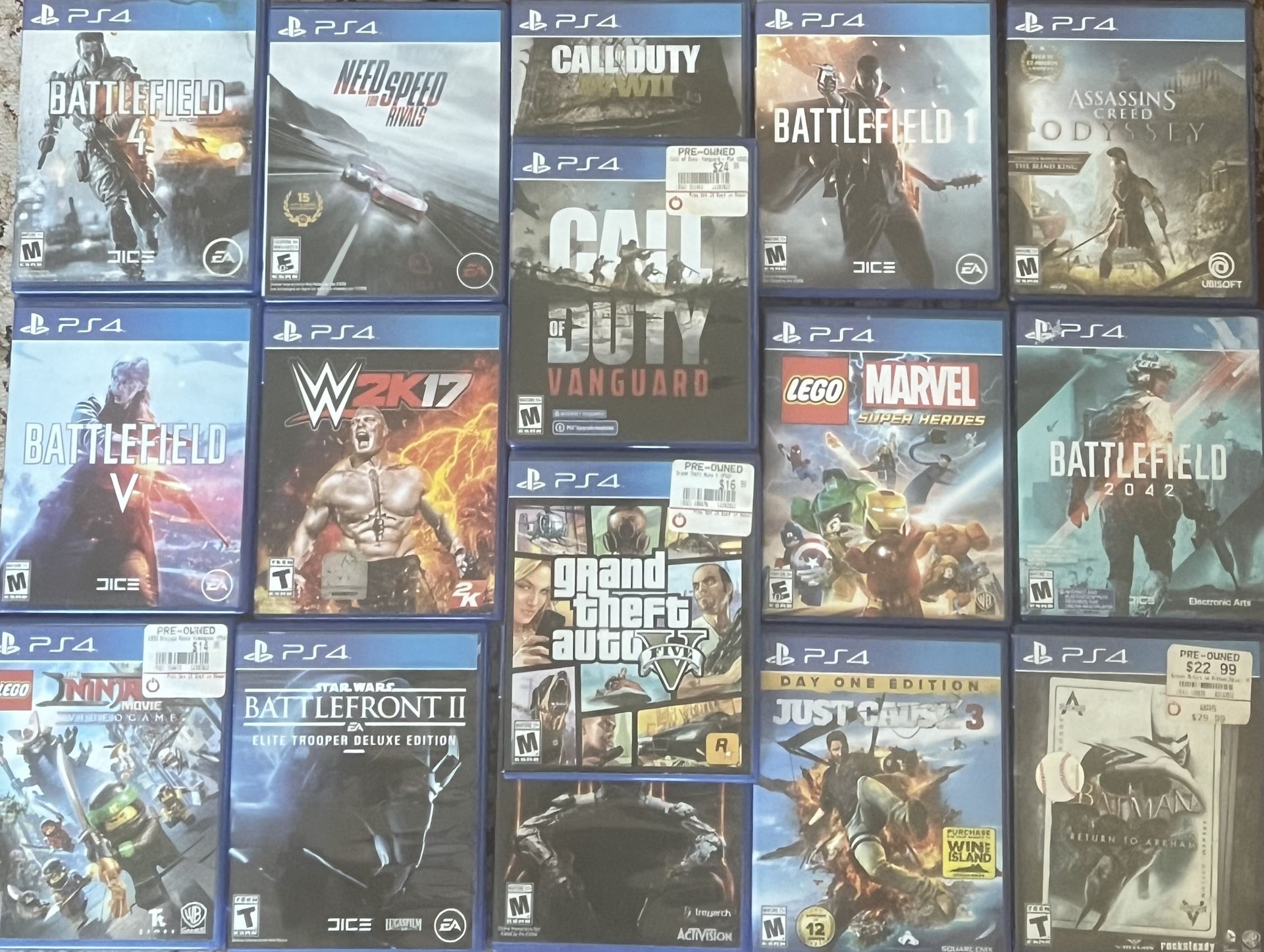PlayStation 4 With Games and Controllers