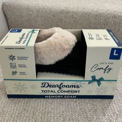 Brand New Dearfoams Total Comfort Women’s Slippers - Large
