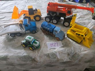 Lot of 6 Toy Construction and Work Vehicles