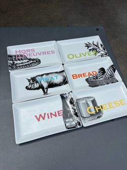 6 piece set appetizer plates