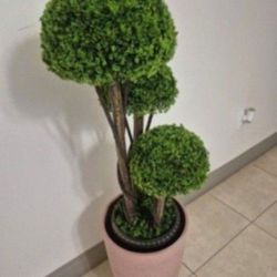 Faux Cedar Topiary in a  21" Terracotta Resin Planter @ Lasting Creations