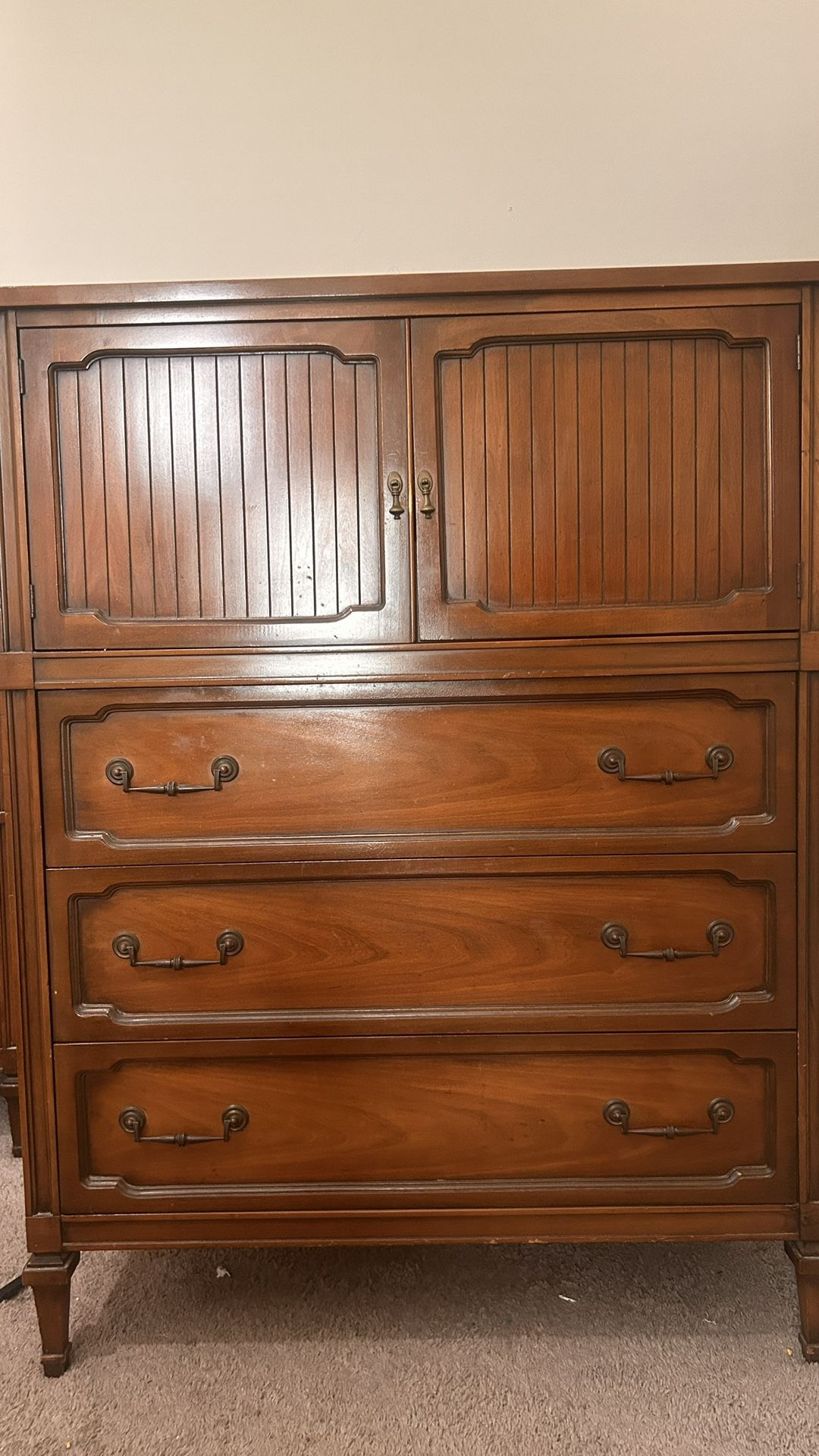 Tall brown Wood Dresser