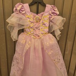 Disney Store Rapunzel Costume Gown Dress Princess Tangled size 4