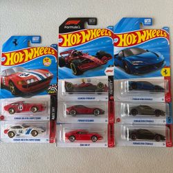 Hot Wheels lot of 8 cars Ferrari 2025-2026 Factory Fresh and Formula 1 #ferrari #racing