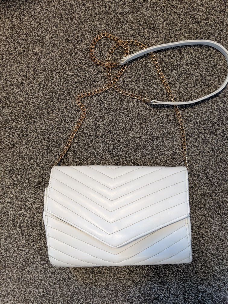 White and gold bag