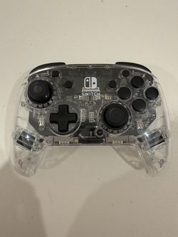 PDP Afterglow Wireless Deluxe Controller for Nintendo Switch – Clear LED