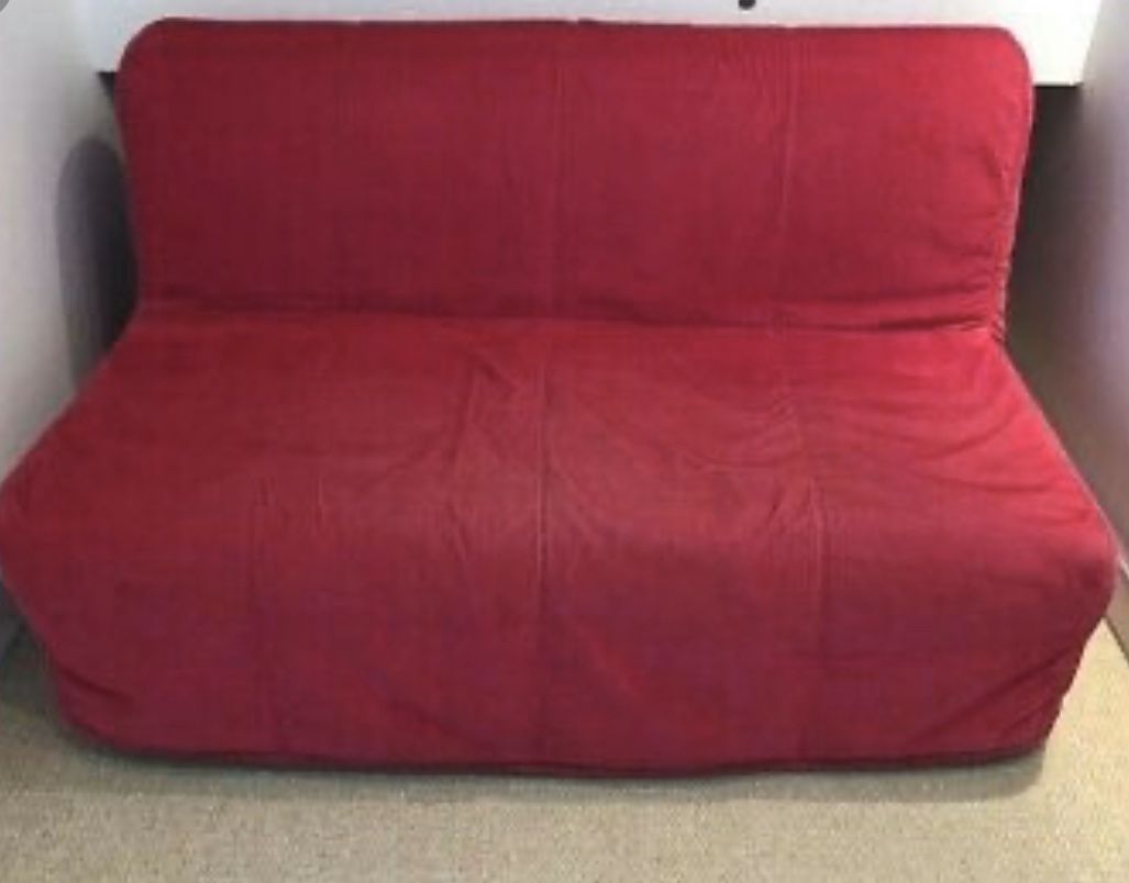 IKEA Lycksele Lovas double sofa chair bed cover Pink Fuschia for Sale