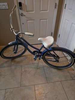 Girls blue bicycle