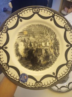 Royal Stafford Ceramic Halloween Dinner Plates -- set of 3