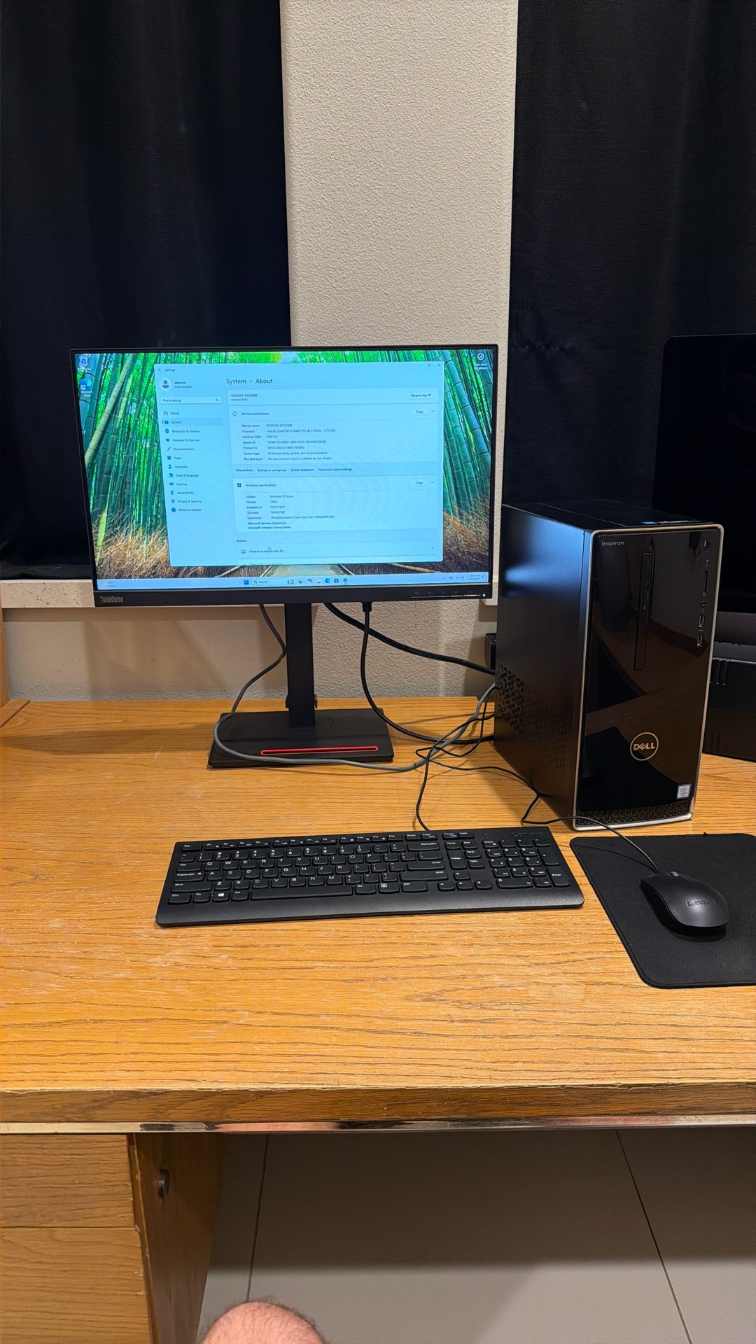 Complete Windows 11 PC with Keyboard Mouse Monitor