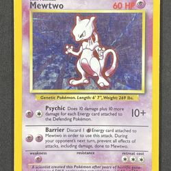 Mewtwo #10/102 Holo – Base Set (1999 WOTC) – LP – Iconic Vintage